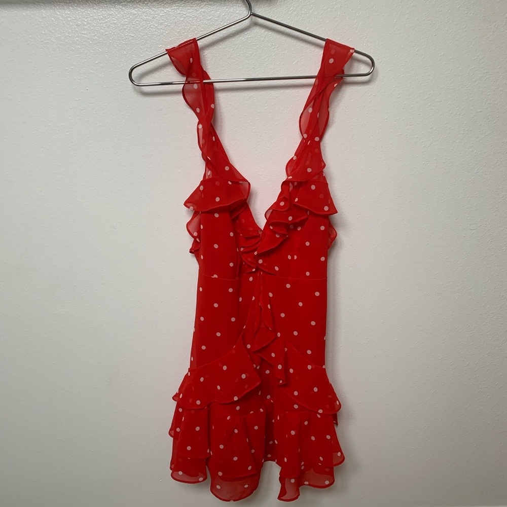 For Love & Lemons Analisa polka dot dress